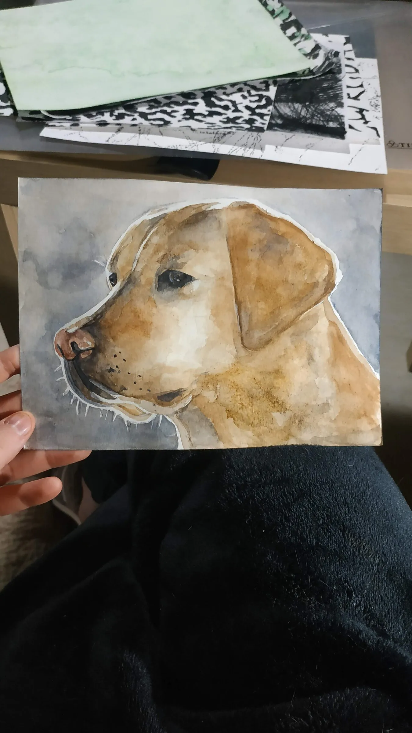 Retrato personalizado de Roco pintado en acuarela